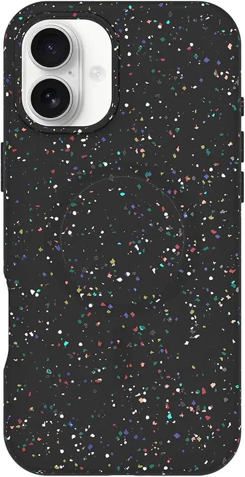 OtterBox Core Series for MagSafe for iPhone 16 Plus - Carnival Night Black, Sleek Rubber Design, Smooth Finish, Camera Bumpers, and Protective Screen Lip, Ultra-Thin, Sleek iPhone Case