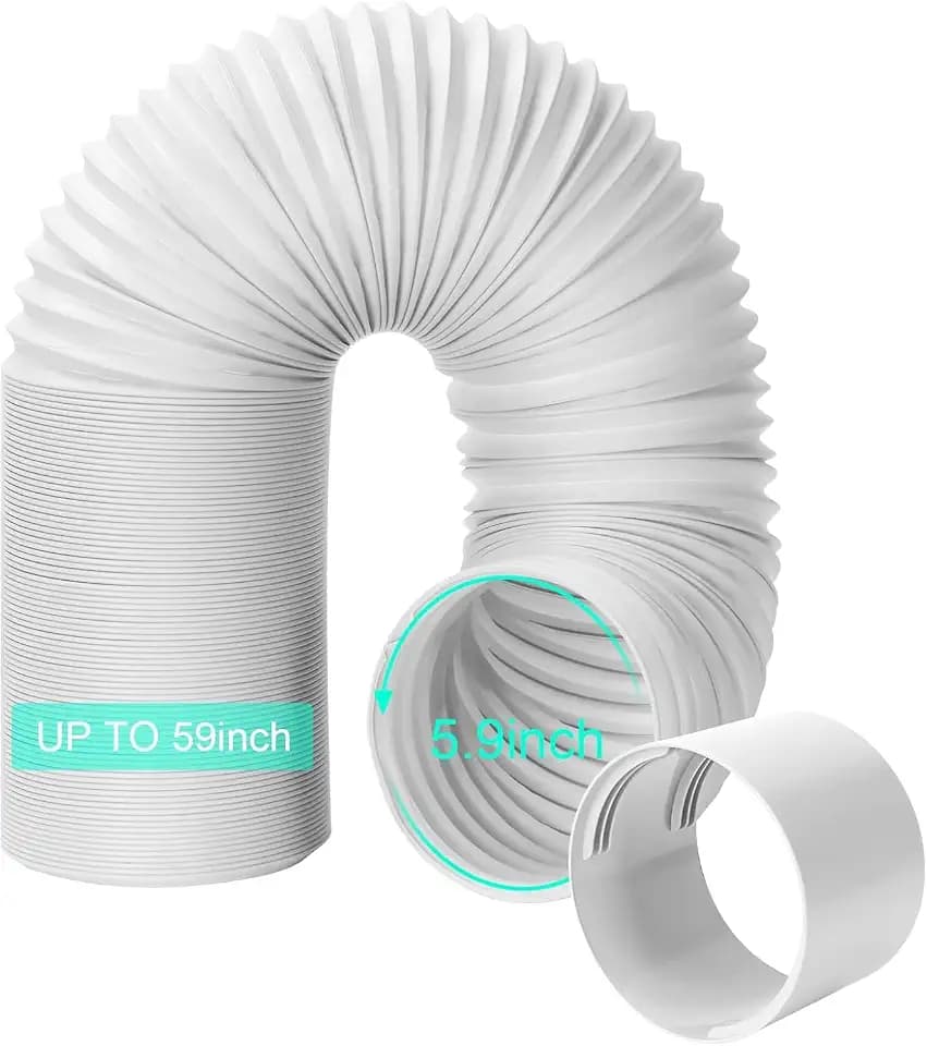 Portable Air Conditioner Exhaust Hose with Coupler, 5.9" Portable AC Hose