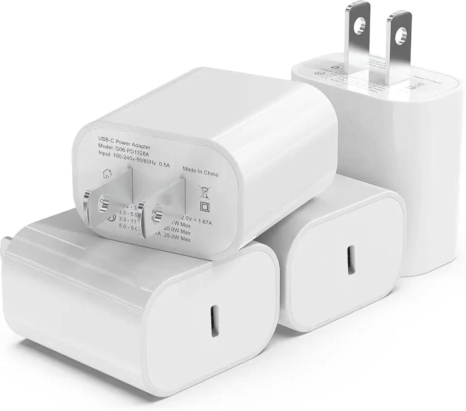 4Pack USB C Charger Block 20W Phone Fast Charger Wall Charger with PD 3.0
