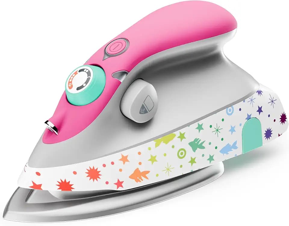 oliso M3Pro Textile Compact Fabric Project Dampfbügeleisen mit Solemate Heißbügeleisenablage, Tula Pink