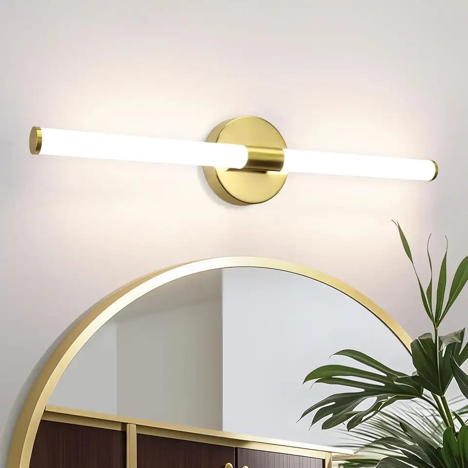 Homefire LED Spiegelleuchte Bad 60CM Spiegellampe Badezimmer Gold