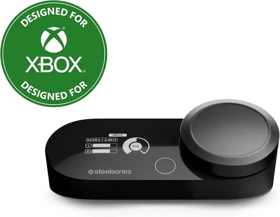 SteelSeries GameDAC Gen 2 Hi-Res Audio Amplifier - ESS Sabre Quad-DAC - AI Noise Cancellation - 360° Spatial Audio - Hi-Res Certified - PC, Xbox, PS5, PS4