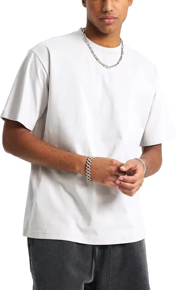 Men's Cotton T-Shirt Short Sleeve Crew Neck Soft Plain Tee for Men Casual Daily Wear Tshirts S-3XL