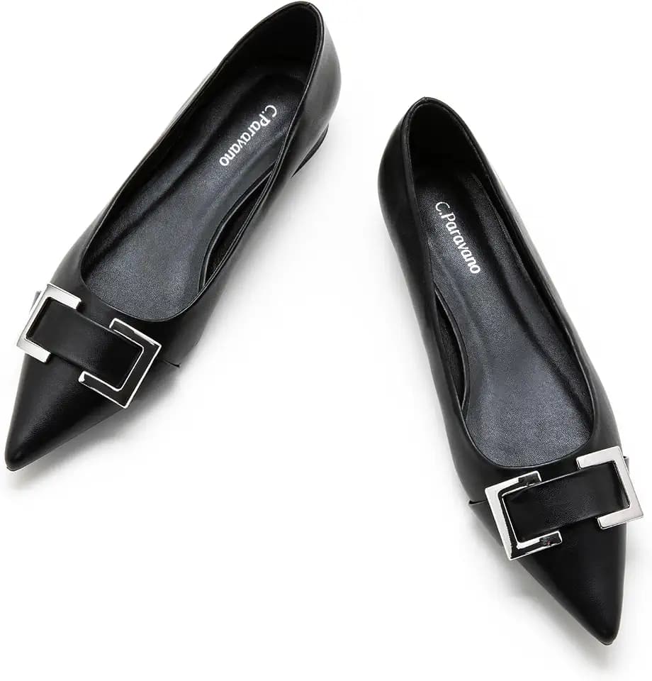 C.Paravano Women Flats | Pointed Toe Shoes | Ballet Flats | Work Daily Wear