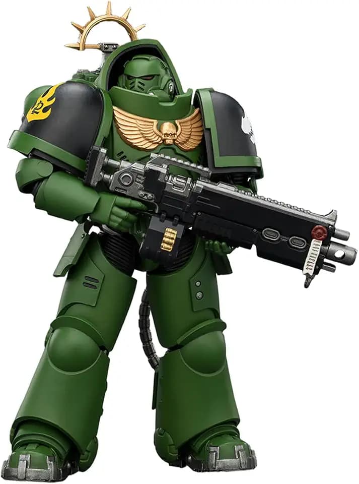 JOYTOY Warhammer 40K 1/18 Action Figure, Game Edition Salamanders Heavy Intercessor with Heavy Bolt Rifle and Bolt Pistol - 5inch Collectible Birthday Gifts, Posable Model,15Age+ JT03677