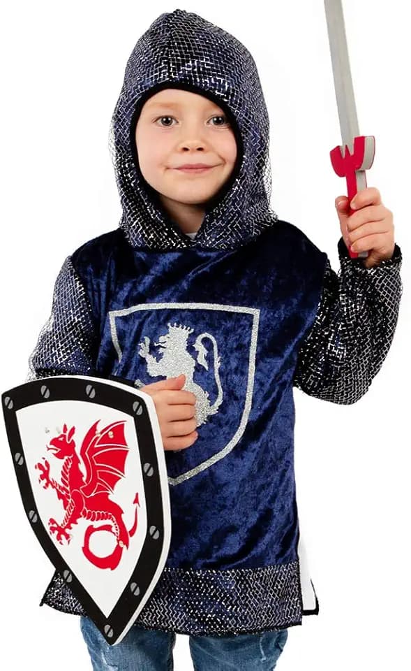 Pretend to Bee Königliches Ritterkostüm für Kinder, Blau, Alter 3–5