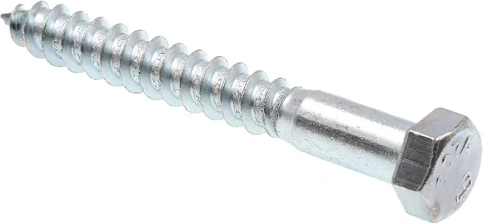 Prime-Line 9056277 Hex Lag Screws, 3/8 in. X 3 in., A307 Grade A Zinc Plated Steel (50 Pack)