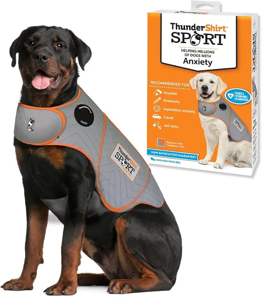 ThunderShirt for Dogs Calming Anxiety Vest, XX Large, Platinum Sport