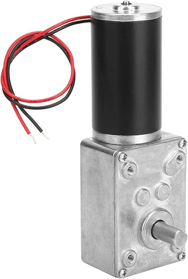 DC 12V Getriebemotor, 50 U/min Reversible High Torque Turbo Schneckengetriebe Untersetzung Elektromotor Schlagfest