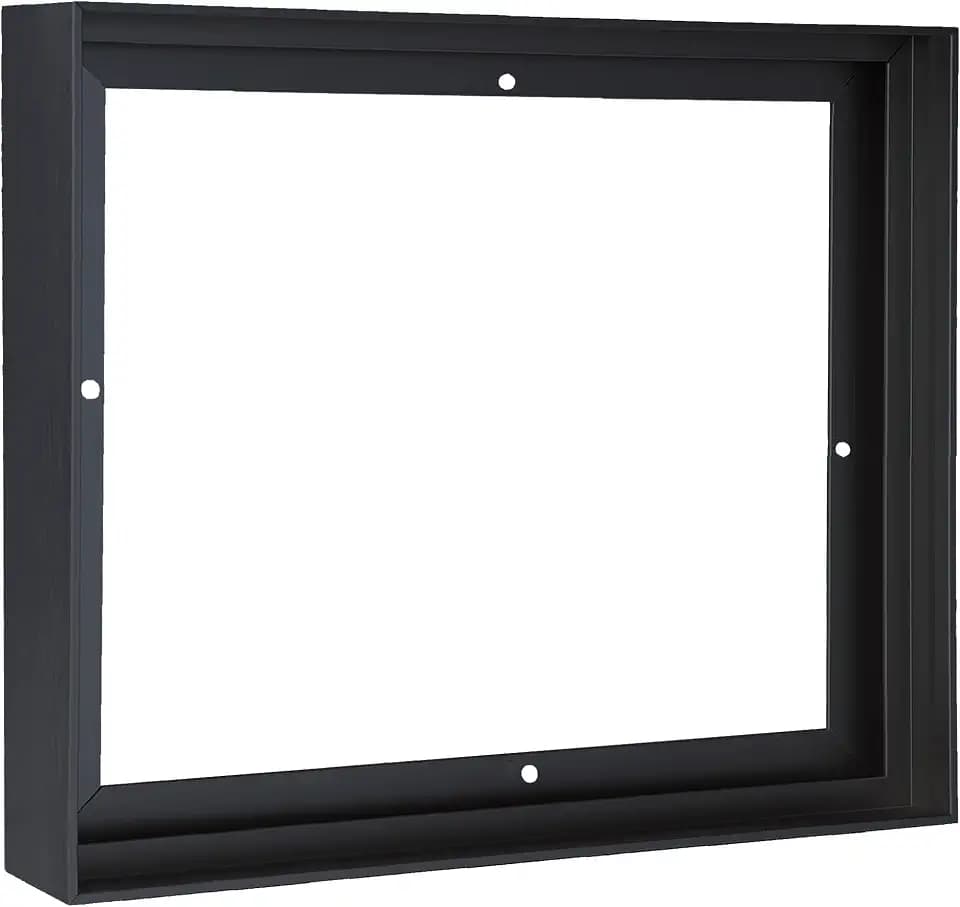 DIY Metal 24x24 Canvas Frame,0.9" Deep Floater Frame,Black