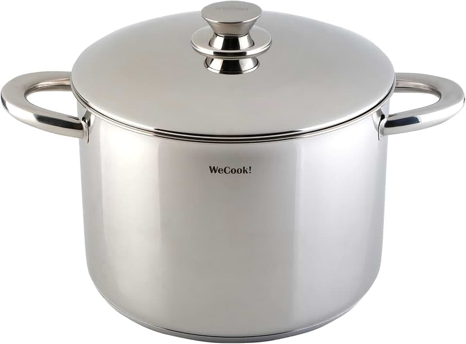 STAINLESS STEEL POT WITH LID 24 cm.
