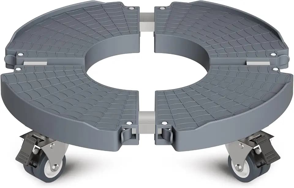 Goovilla Plant Stand with Wheels 440LBS Load,1Pack, Adjustable 15-22",Gray