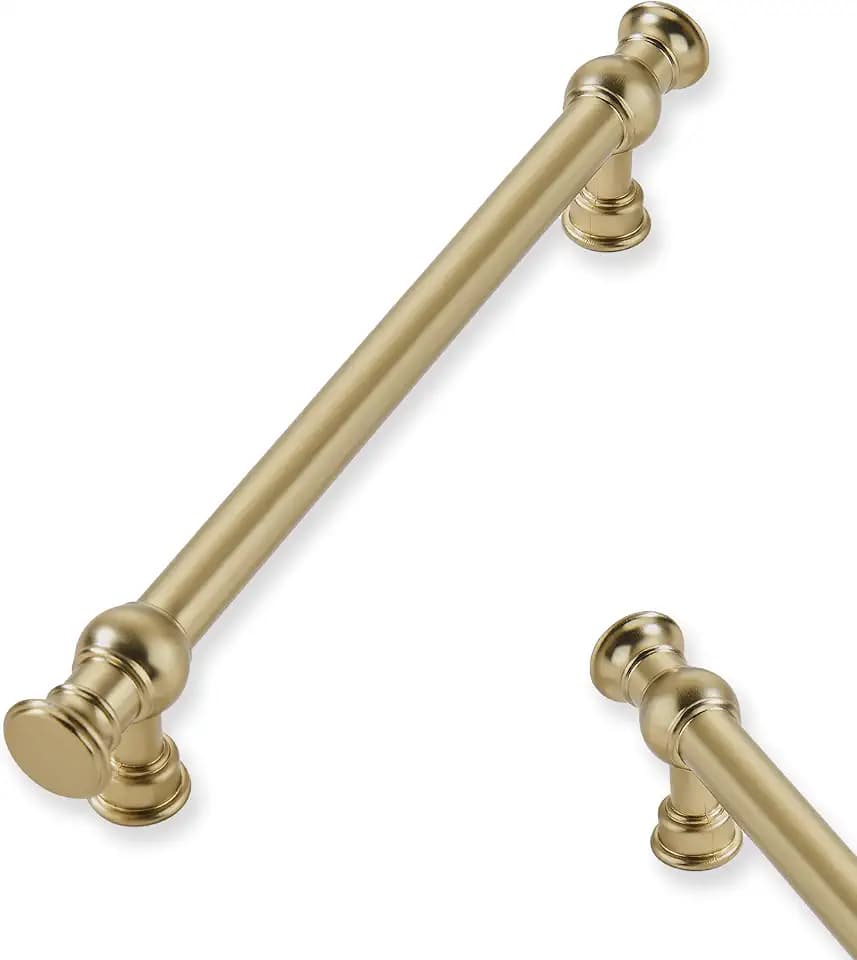 2-Pack 5inch(128mm) Hole Center Champagne Bronze Cabinet Pulls Solid Heavy Duty Kitchen Cabinet Hardware for Cupboard Drawer Pulls Cabinet Handle