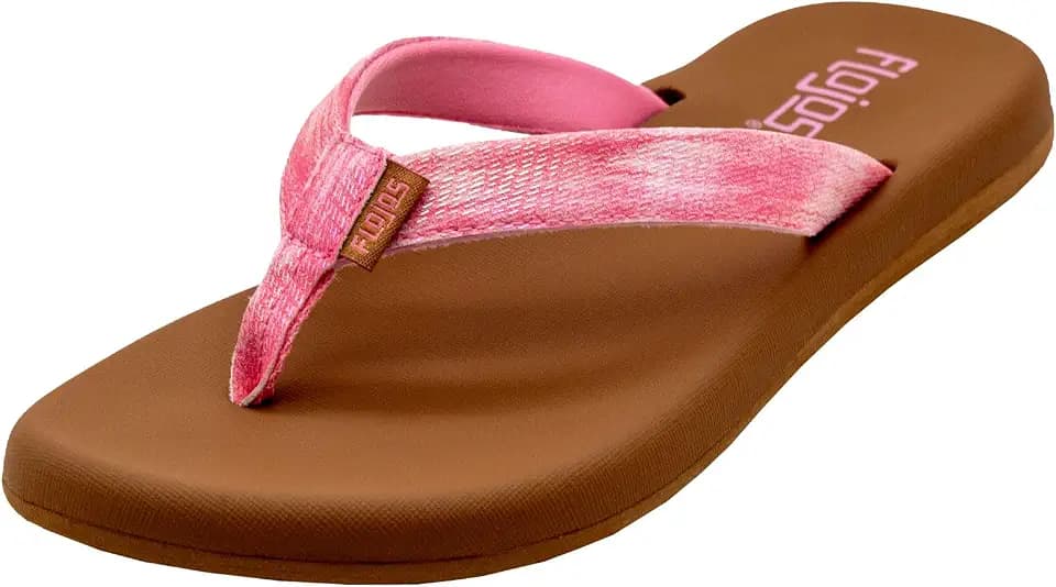 Flojos Campbell Women's Sandal, Metallic Strap W/Mega Comfort Molded Pu Sock