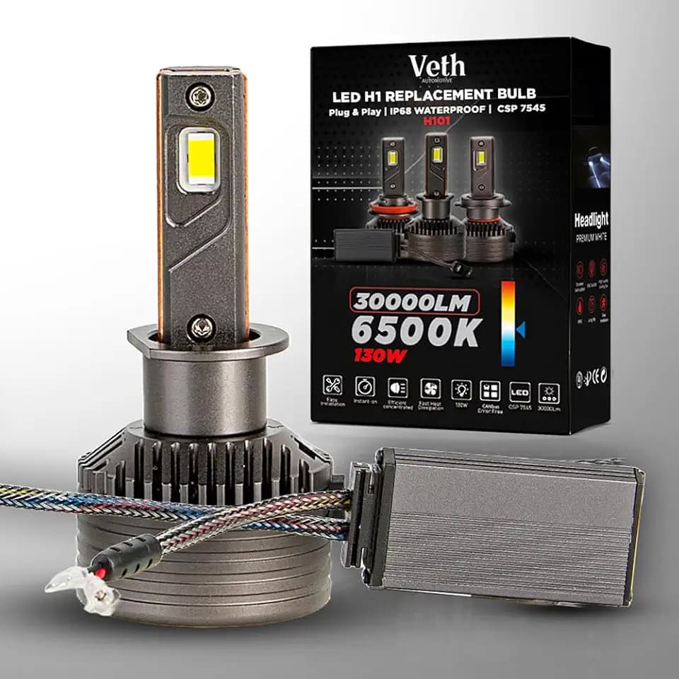 H101 Pro H1 LED Replacement Bulbs, 130W, 30000LM, 6500K