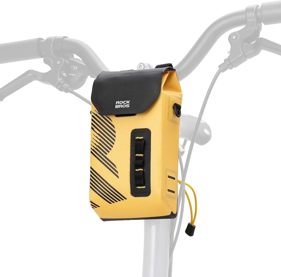 ROCKBROS Bike Handlebar Bag,1.3 L Waterproof Stem Bag with Magnetic Closure