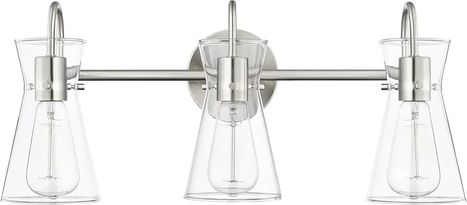 ML Lighting 21003-BN Camellia 3-Light Vanity in Brushed Nickel Finish