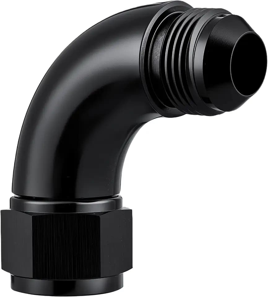 EVIL ENERGY 12AN Female to 12AN Male Full Flow Swivel 90 Degree Coupler Union Fitting Adapter Aluminum