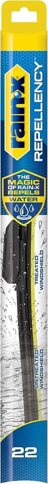 Rain-X 810322 Repellency Water Repellent Wiper Blades, 22" Windshield Wiper, All Weather Streak-Free for Enhanced Visibility w/Water Repellency Formula [Amazon Exclusive]