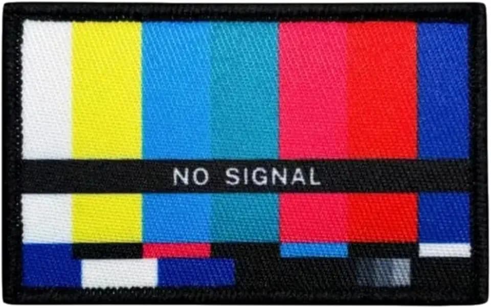 Patches Klett, Lustig "NO SIGNAL" Klett Patches Tactical Moral Aufnäher Applikationen für DIY Taktische Kleidung Rucksäcke Baseballkappe Uniform