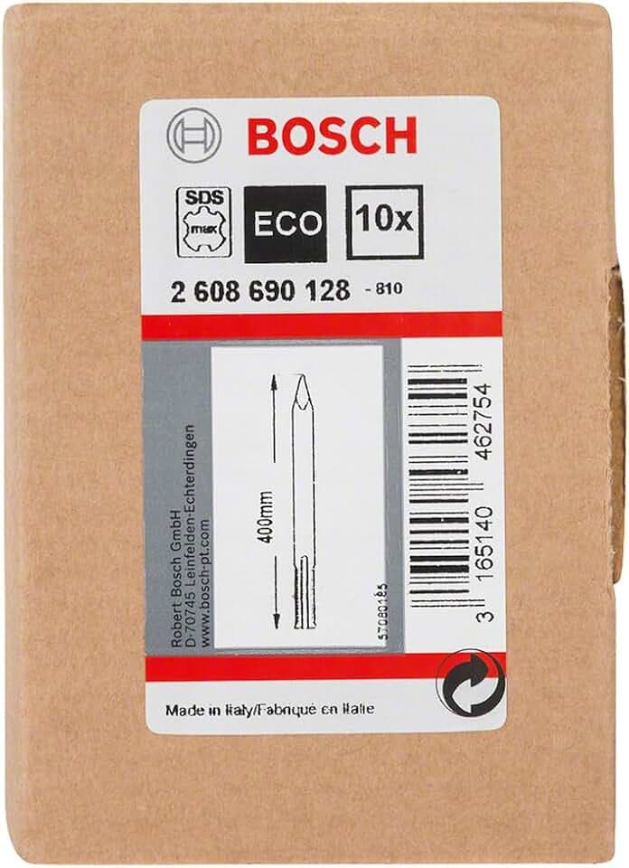 Bosch 10x PRO SDS max-4C Spitzmeißel-Set (für Beton, Ziegelstein, Ø mm, Professional Zubehör Bohrhammer, Abbruchhammer)