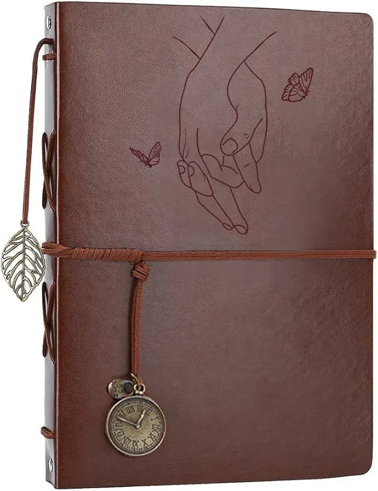 Photo Album 4x6 160 Photos, Leather Photo Albums with Writing Space With 30 Writing Paper, Travel Family Wedding Kids Graduation Ultrasound Baby Picture Album Scrapbook Photo Album