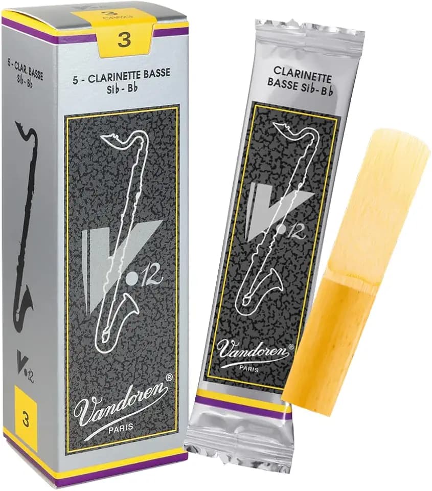 Vandoren CR623 Bass Clarinet V.12 Reeds Strength 3; Box of 5