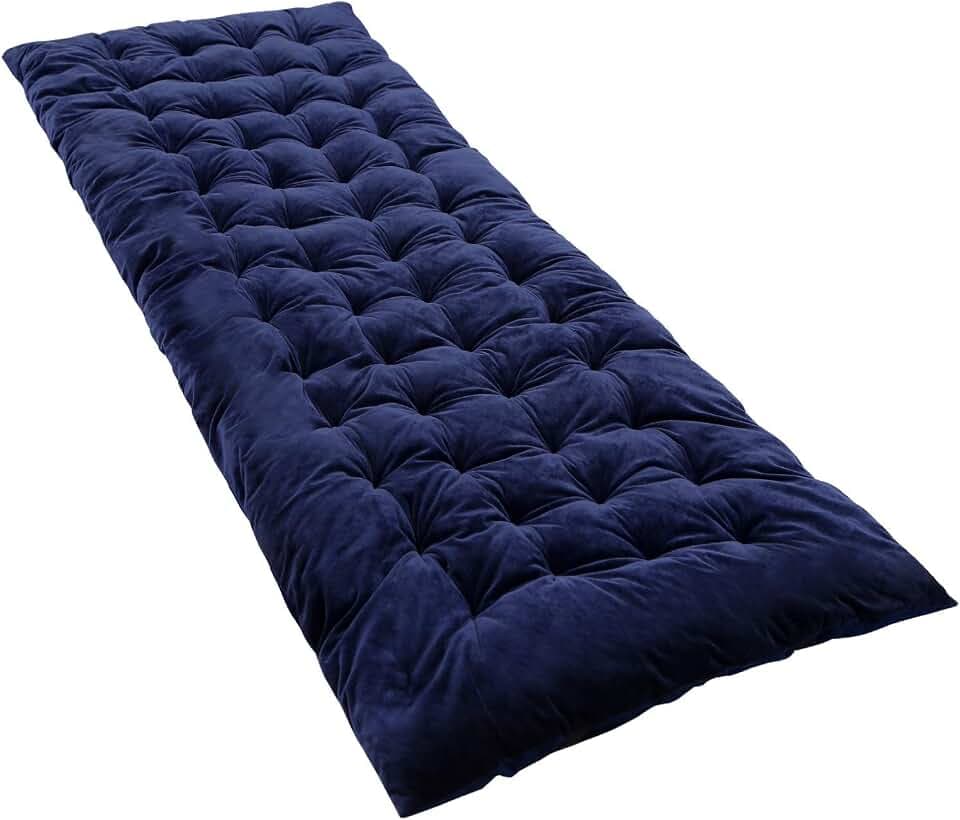 REDCAMP Campingbett Feldbettauflage, 190 x 70 x 8 cm Martratze für Feldbett Klappbar, Weich und Gut Isolierende Baumwollauflage mit Hochwertiger Polyesterfüllung, Marineblau