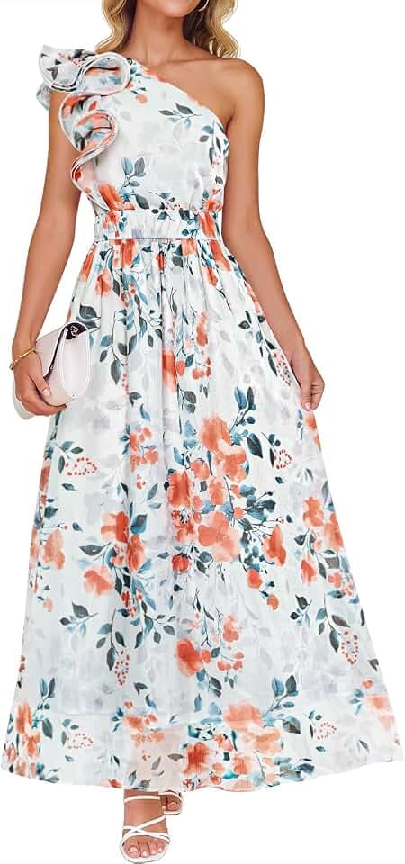 ZESICA Women's 2026 Summer Floral Sleeveless Maxi Dress