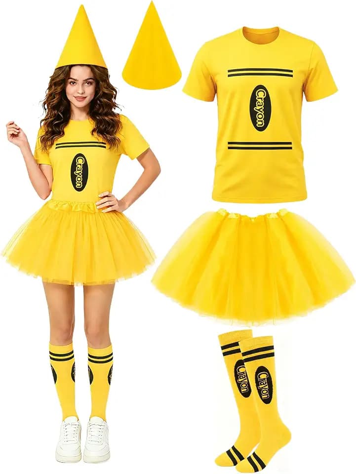 4 Pcs Crayon Halloween Costume for Women