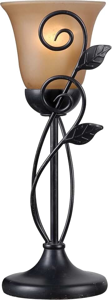 Kenroy Home Arbor Table Torchiere with Oil Rubbed Bronze Finish, Classic Style, 16.25" Height, 6" Width, 6" Depth