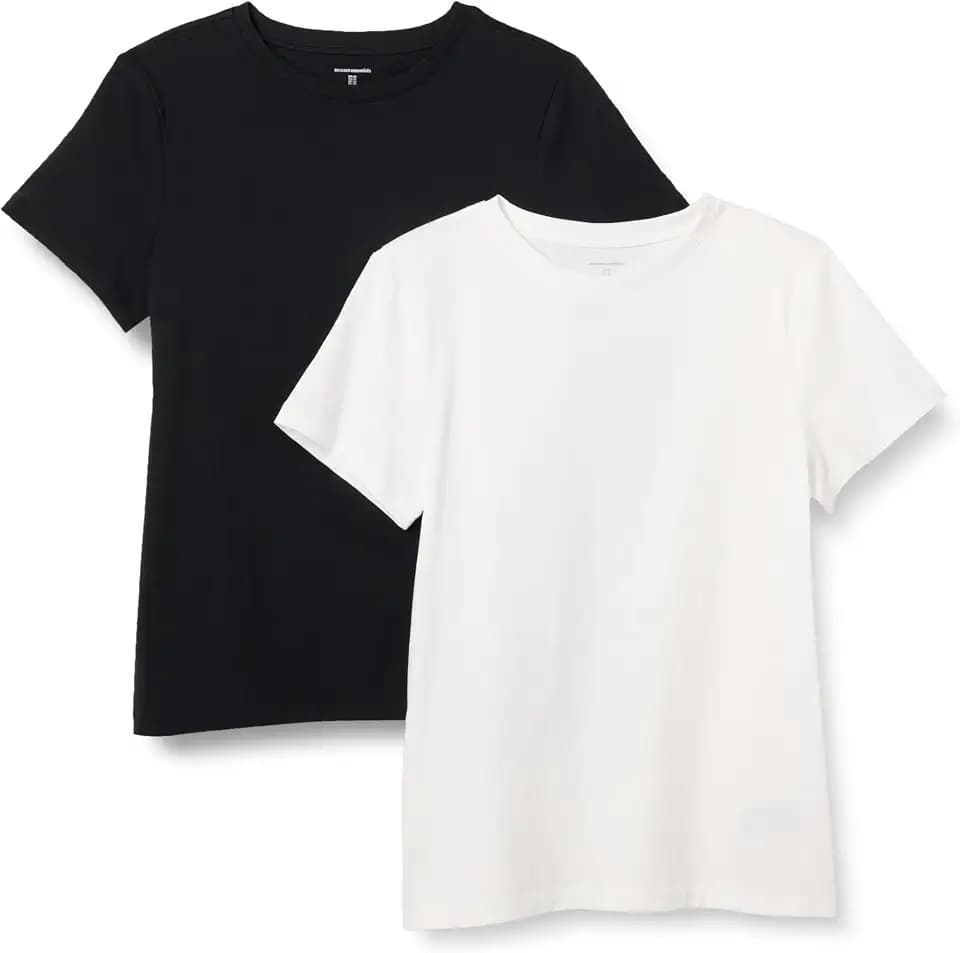 Amazon Essentials Women's Regular Fit 100% Cotton Crewneck Short Sleeve T-Shirt