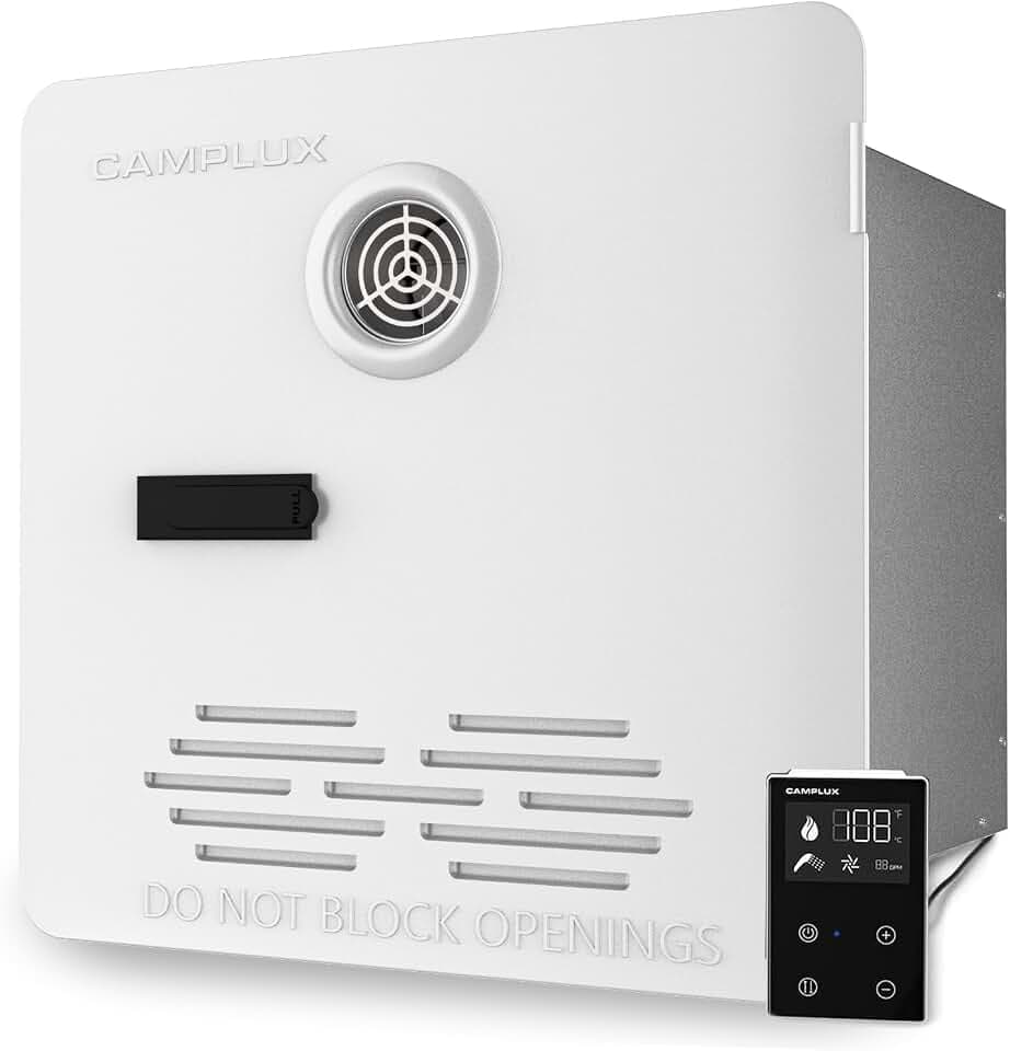 CAMPLUX RV 65,000 BTU Tankless Water Heater, 2.64GPM RV Hot Water Heater with Mixing Tank and Remote Controller, High Altitude Performance, CSA Listed