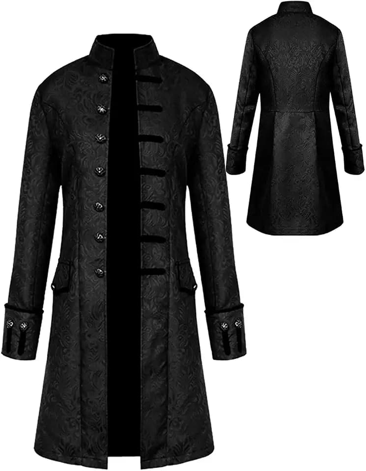 Herren Mittelalter Steampunk Halloween Kostüme Männlich Gothic Gehrock Viktorianische Hofuniform Renaissance Bottom Vintage Erwachsene Festival Cosplay Frack
