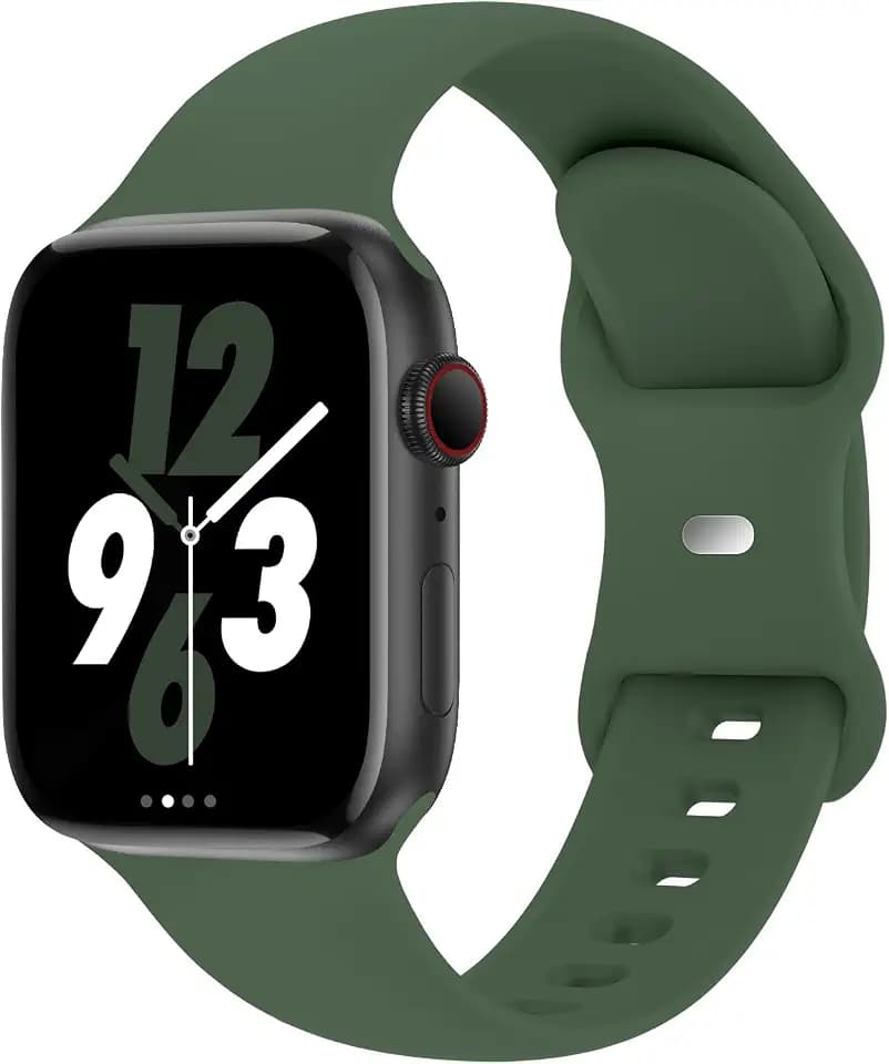Sport Band Compatible with Apple Watch 38mm 40mm 41mm 42mm 44mm 45mm 46mm 49mm, Replacement Soft Silicone Strap Wristbands for iWatch Series 11/10/9/8/7/6/5/4/3/2/1 Ultra SE Women Men, Clover