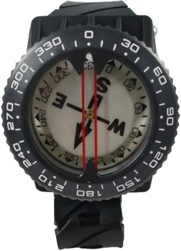 Scuba Choice Diving Compass (Wrist/Bungee Mount) – Easy-to-Read Underwater Navigation Tool for Scuba Diving, Durable Design with Rotating Bezel, Reliable Directional Aid for Deep Dive Adventures
