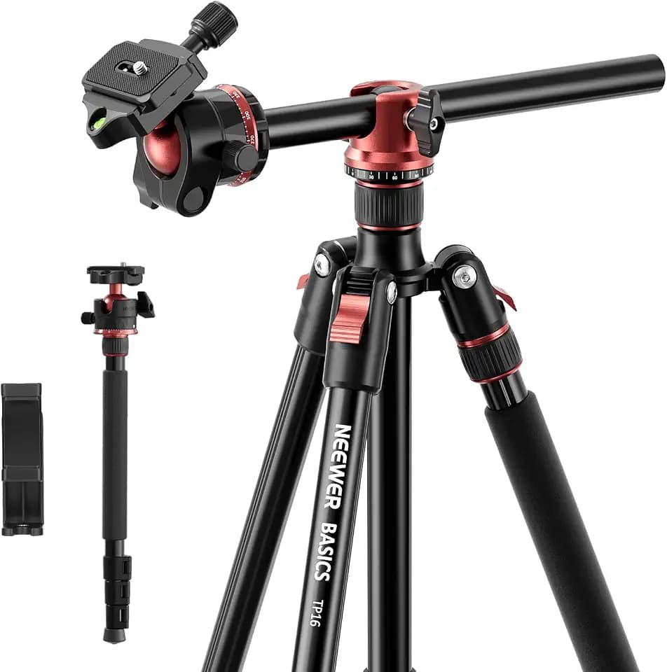 NEEWER Basics 70.9" Camera Tripod Monopod w Center Column/Ball Head, TP16