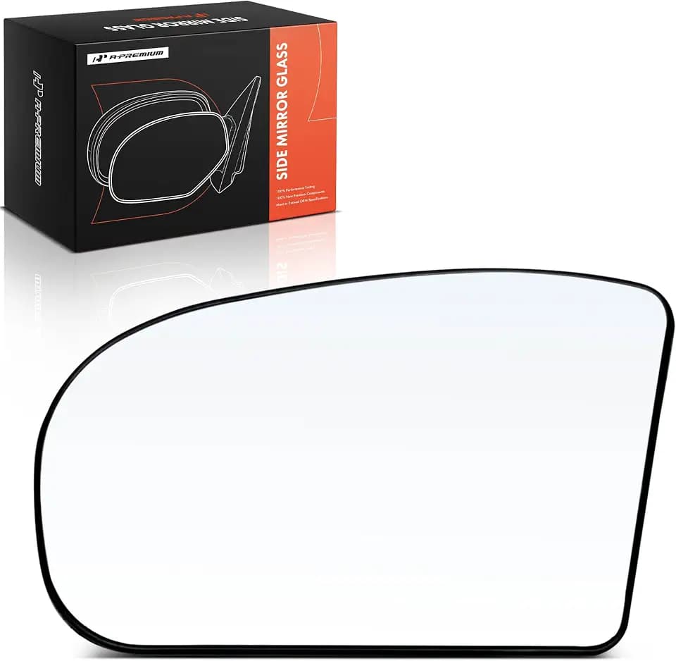 A-Premium Left Driver Side Heated Mirror Glass with Backing Plate