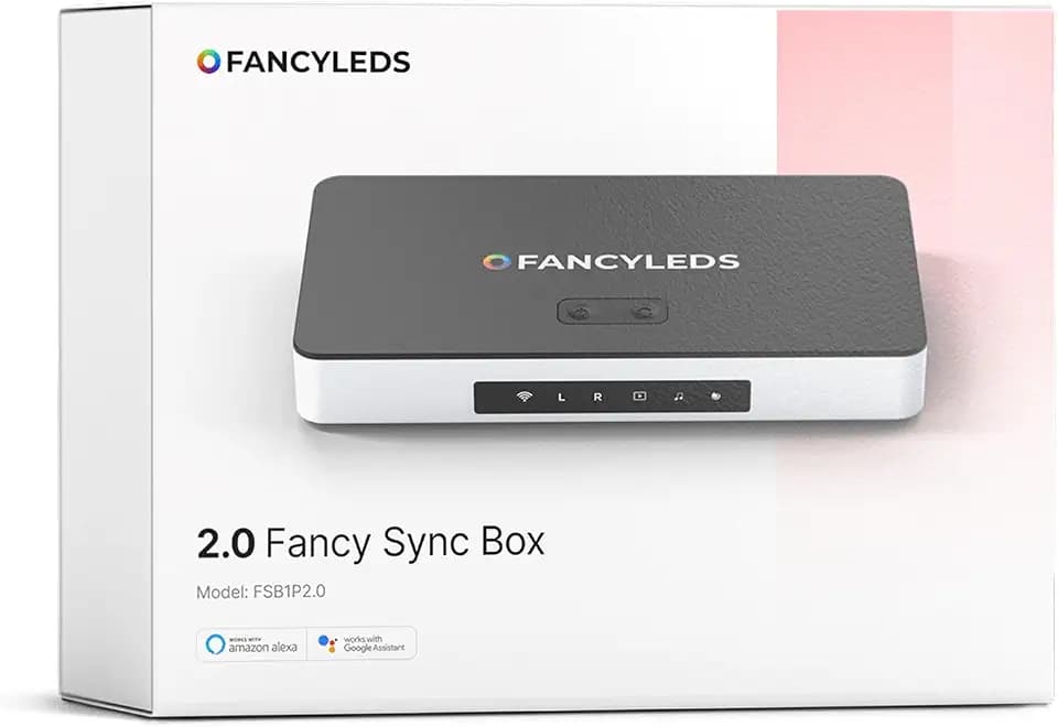 Fancy Sync Box Ambient TV Backlighting Syncing Box Device HDMI 2.0 All TV Sizes Fancyleds (44" to 55")