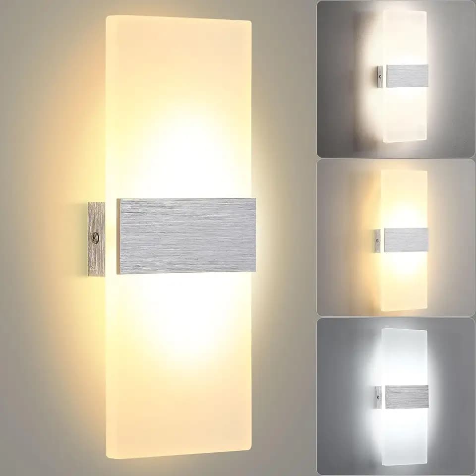 12W LED Wandleuchte Innen Dimmbar Wandlampe 3 Farbtemperaturen