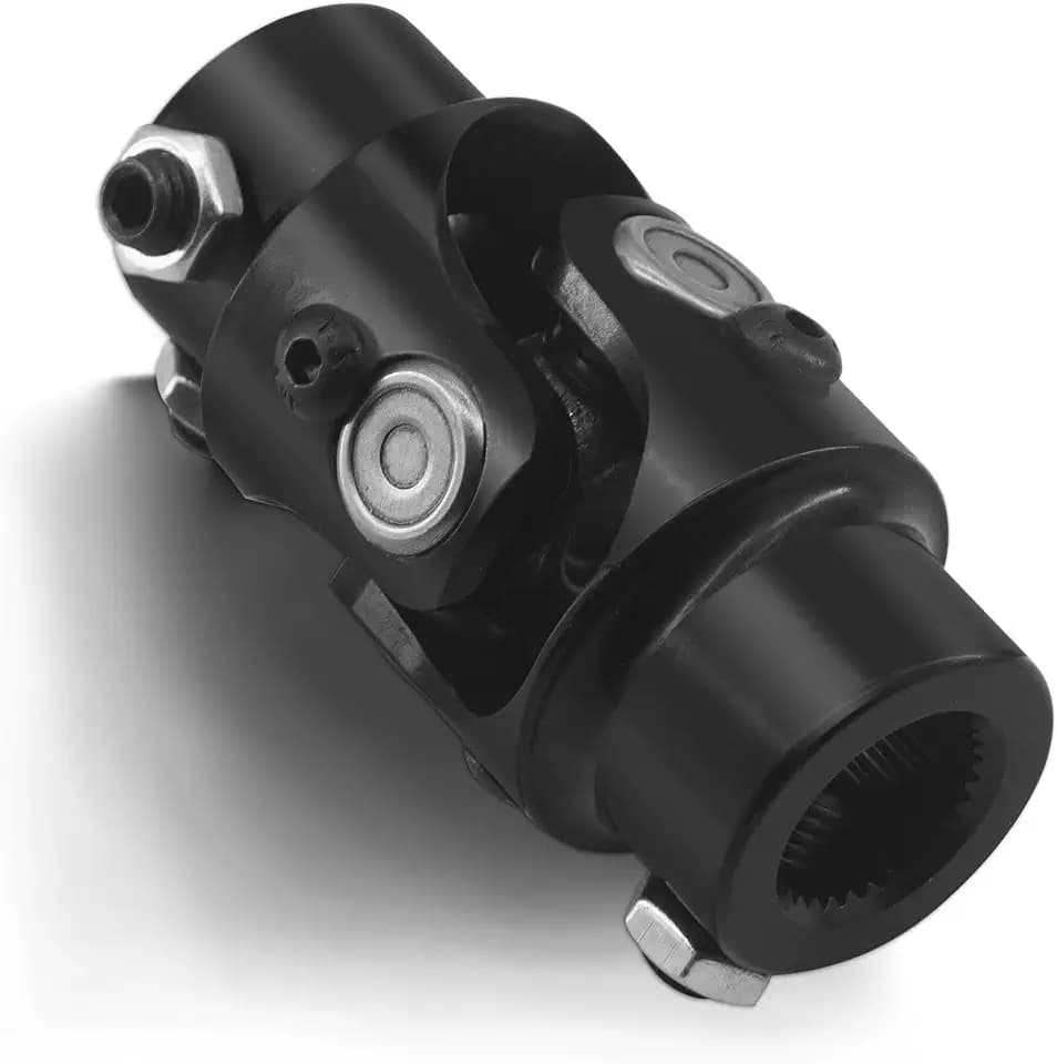 3/4" 30 Spline X 3/4" DD Single Steering Shaft Universal U Joint Coupler Black