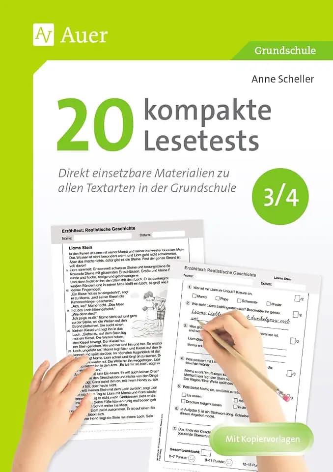 20 kompakte Lesetests für Klasse 3/4: Direkt einsetzbare Materialien zu allen Textarten in der Grundschule (Kompakte Tests Grundschule)