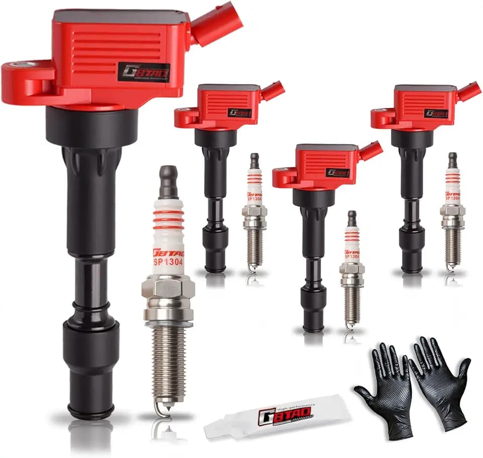 4PCS Upgraded Ignition Coil Pack & Iridium Spark Plug