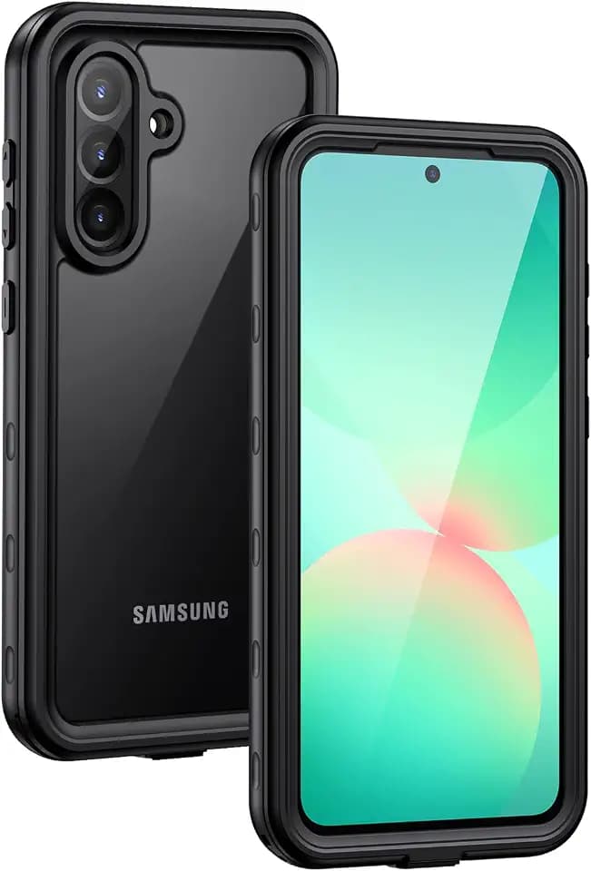 Lanhiem for Samsung Galaxy A56 Phone Case, IP68 Waterproof Dustproof, Built-in Screen Protector, Rugged Full Body Shockproof Protective Cover for Samsung A56 6.7", Black