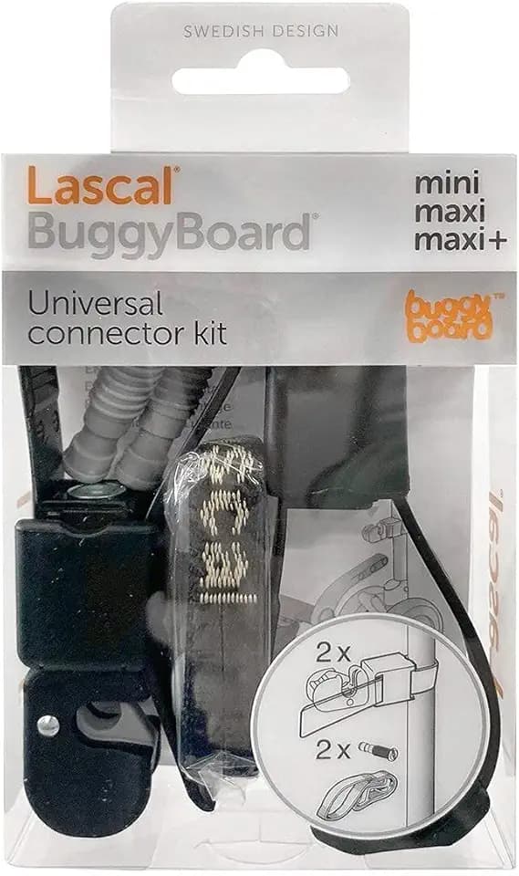 Lascal 19211 Universal Kupplung BuggyBoard, Schwarz [Schraubenfarbe - grau]