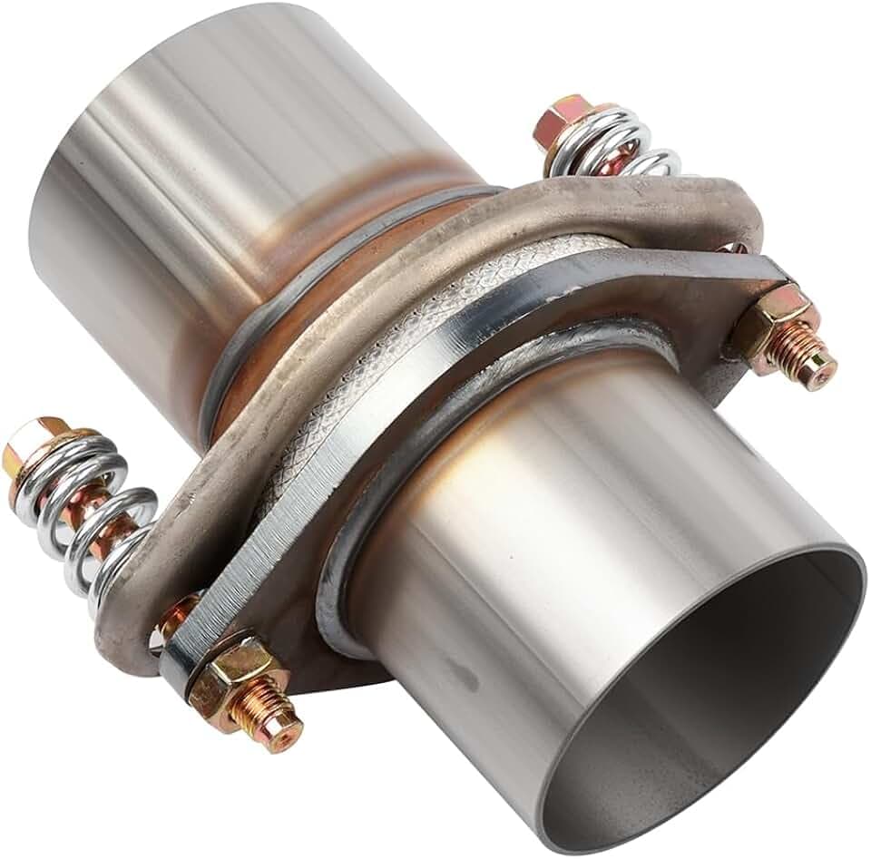 3 inch Exhaust Flex Spring Flanges 409 Stainless Steel,With Exhaust Flange Gasket and Bolt Universal Fit Car Truck SUV Aftermarket (3"X6")