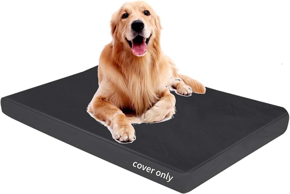 Dog Bed Covers Replacement Washable Waterproof Pet Bedding Cover with Durable Zipper, Extra Large 48"X30"X4" Heavy Duty Dog Bed Liner for Indoor Outdoor, Easy to Clean