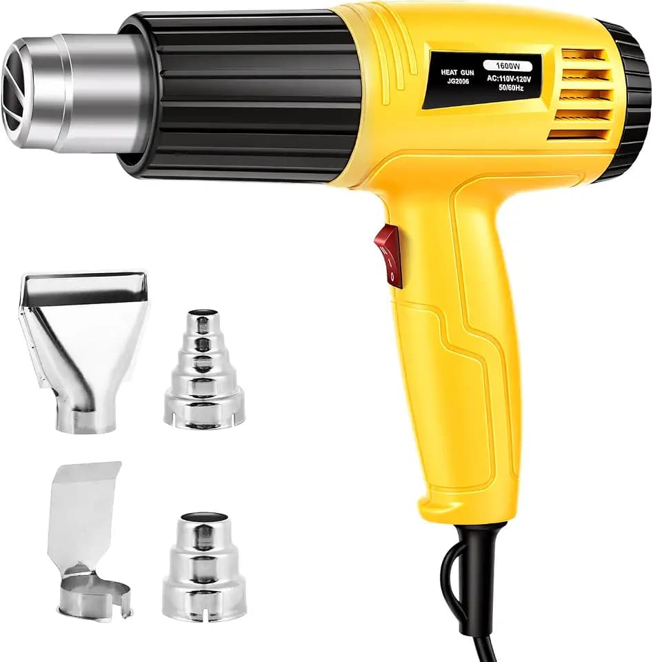 Heat Gun 1600W, Handed Hot Air Gun with 4 Nozzles for Crafting