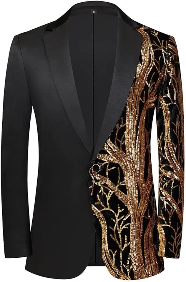 Herren-Blazer aus Samt mit Pailletten, Violett