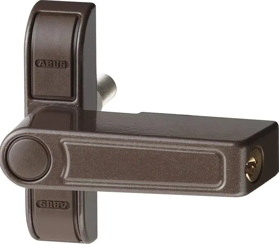 ABUS Fenster-Zusatzsicherung 2410 - Schwenkriegel, gleichschließend, Braun